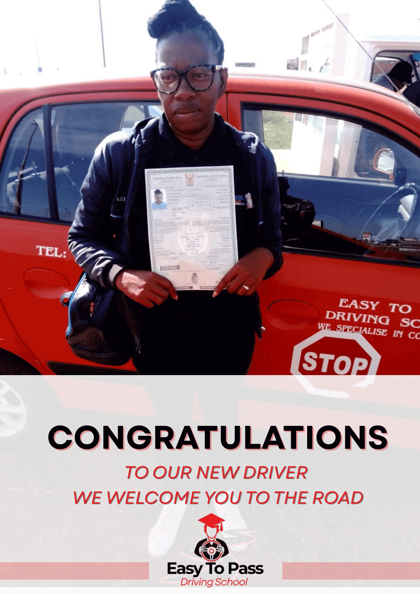 Happy student passing test